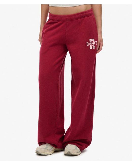 Superdry Red & Co Athletic Essentials Wide Leg joggers