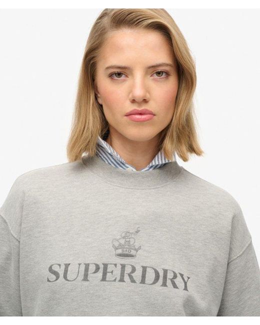 Superdry Gray & Co British Design Relaxed Crew Sweatshirt
