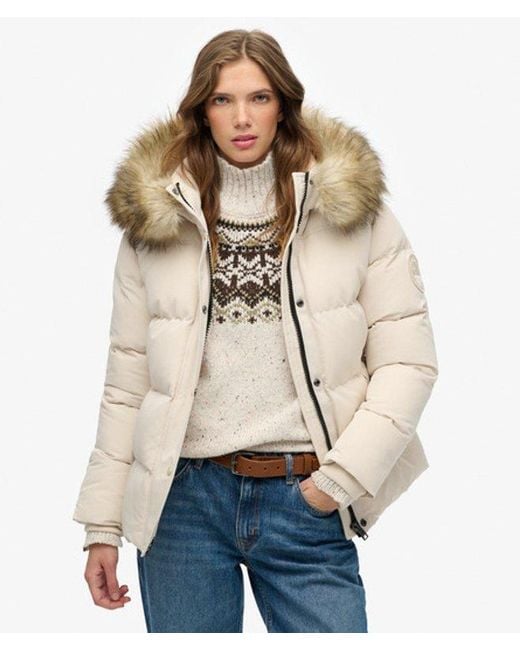 Superdry Natural Everest Five Baffle Puffer Jacket