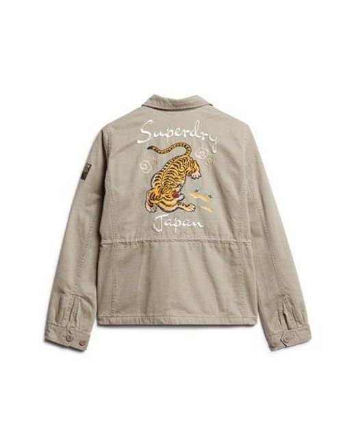 Superdry Natural Embroidered M65 Military Jacket