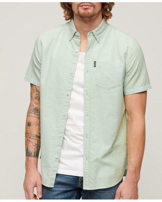 Superdry Green Classic Oxford Short Sleeve Shirt for men
