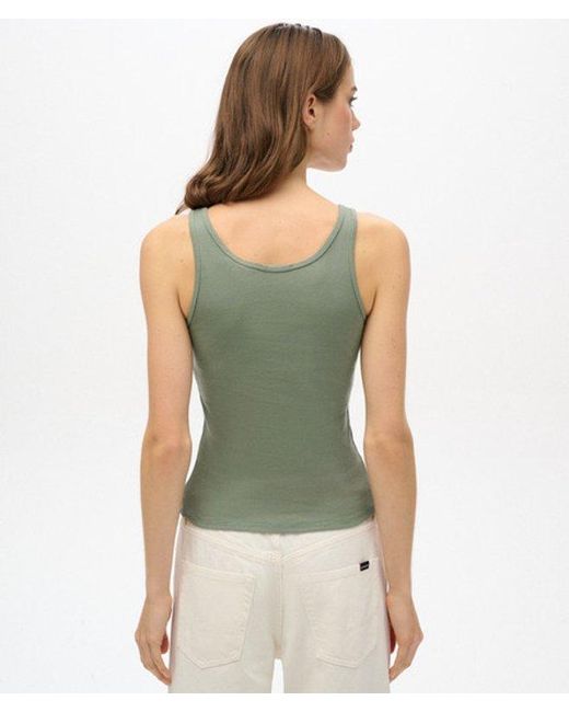 Superdry Green Athletic Essentials Graphic Vest Top