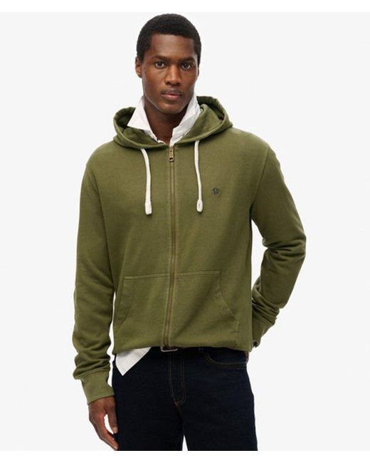 Superdry Herren Classic Zip Hood Sweater – Hoodie Mit Kapuze, Kängurutasche & Rippbündchen