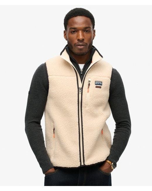 Superdry Natural & Co Outdoor Fleece Gilet for men