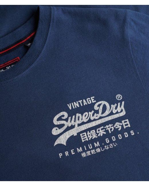 Superdry Blue & Co Vintage Logo Tokyo Relaxed T-shirt for men