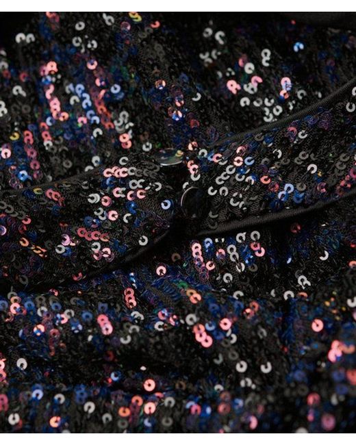 Superdry Blue Sequin Halter Jumpsuit