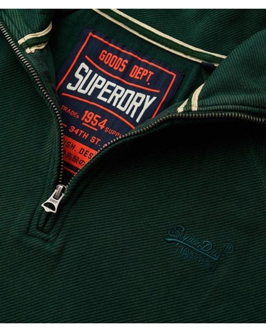 Homme Pull À Logo, Col Tunisien Et Manches Raglan Essential Taille Superdry pour homme en coloris Green