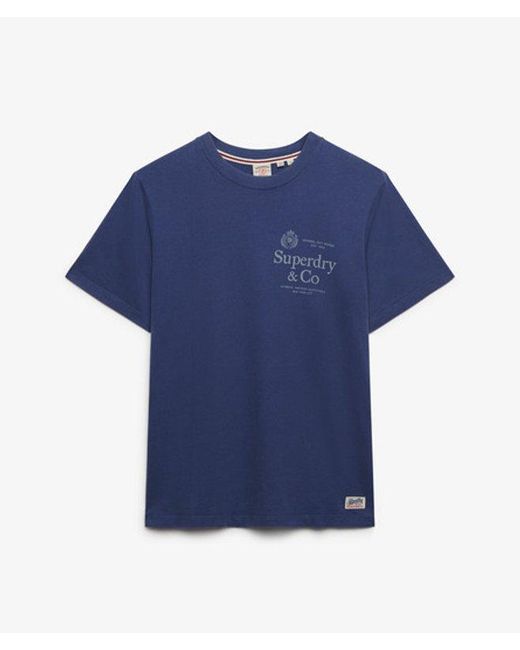 Superdry 1954 Company Relaxed T-shirt in het Blue voor heren
