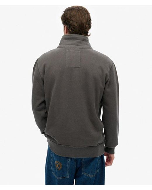 Superdry Black & Co Athletic Half Zip Sweatshirt for men