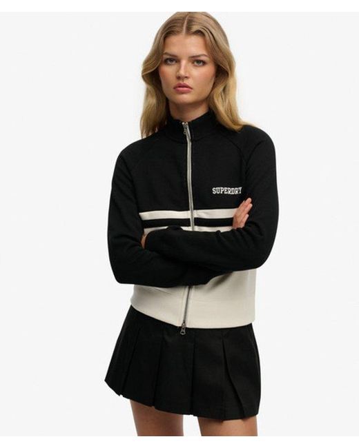 Superdry Black & Co Athletic Essentials Zip Through Track Top