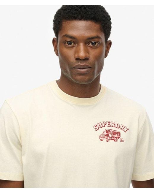 Superdry Trade Tools Oversized T-shirt in het Natural voor heren