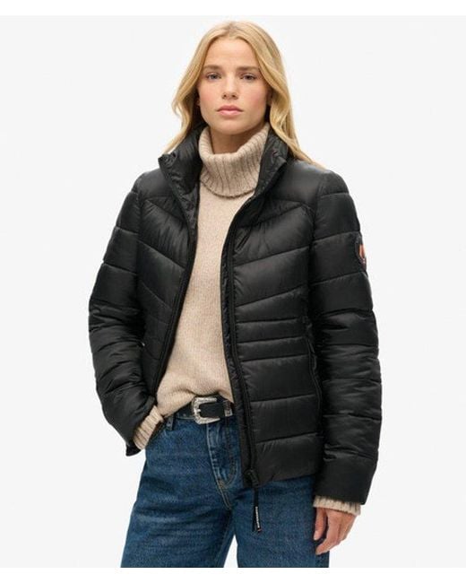 Superdry Black & Co Fuji Quilted Padded Jacket