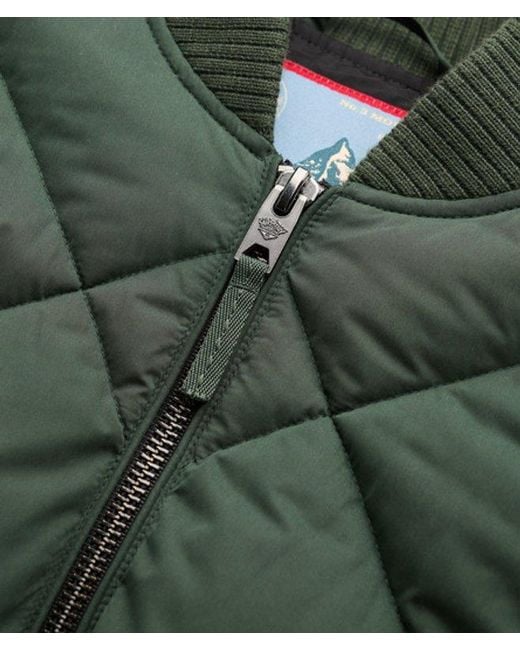Superdry Green & Co Diamond Quilt Jacket for men