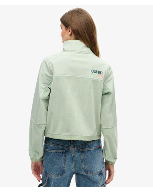 Superdry Green Ladies Classic Embroidered Hybrid Trekker Jacket