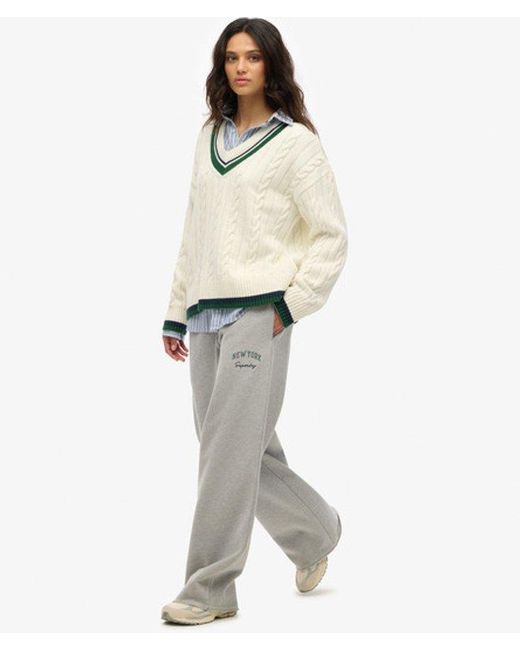 Superdry White & Co Athletic Essentials Wide Leg joggers