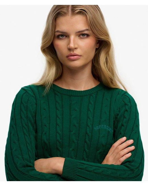 Superdry Green & Co Essentials Slim Cable Jumper