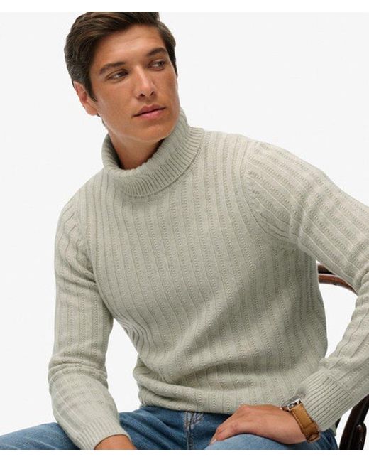 Superdry Gray & Co The Merchant Store - Ribbed Roll Neck Jumper for men