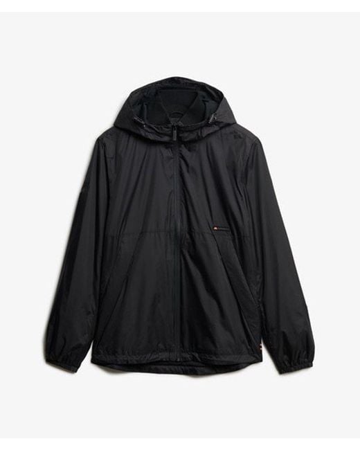Superdry Black & Co Hooded Logo Windbreaker Jacket for men