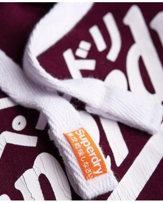 Superdry Red Keep It Hoodie Fig for men