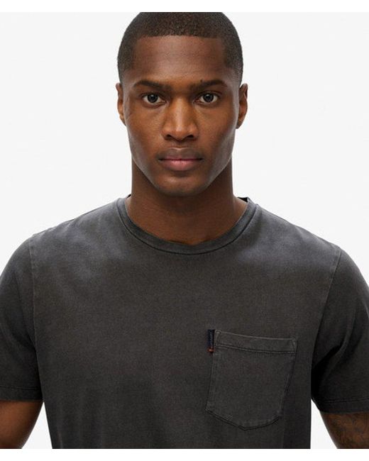 Superdry Gray Classic Essential Pocket T-shirt for men