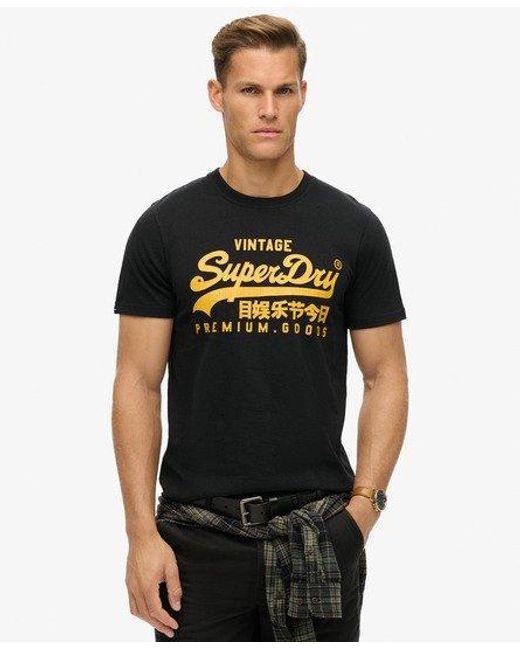 Superdry Black Vintage Logo Heritage T-shirt for men