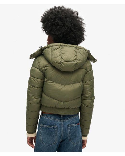 Superdry Green & Co Crop Hooded Fuji Jacket