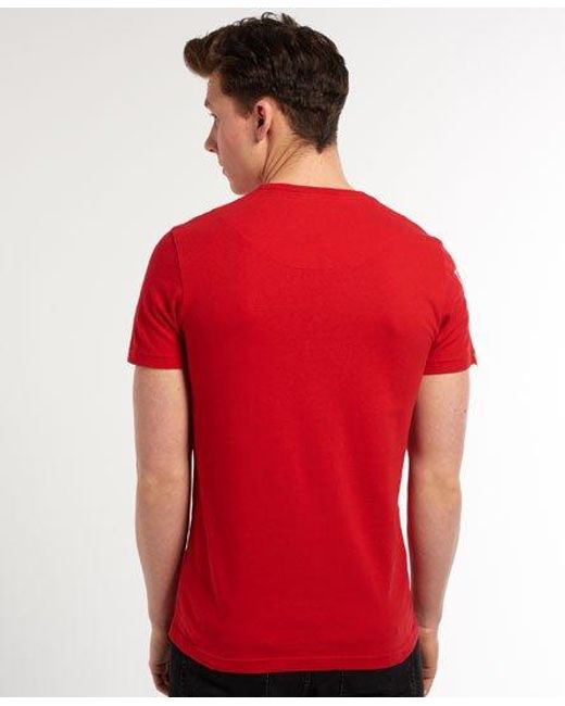 Superdry Red Team Warriors T-Shirt Rich Scarlet for men