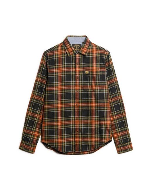Superdry Orange & Co Long Sleeve Cotton Lumberjack Shirt for men
