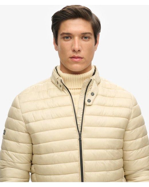 Superdry Natural Fully Lined Lightweight Short Puffer Coat for men