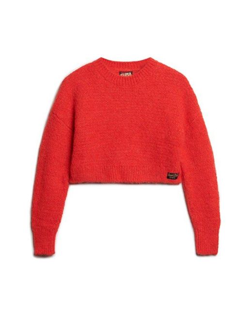 Superdry & Co Vintage Textured Crop Knit Jumper