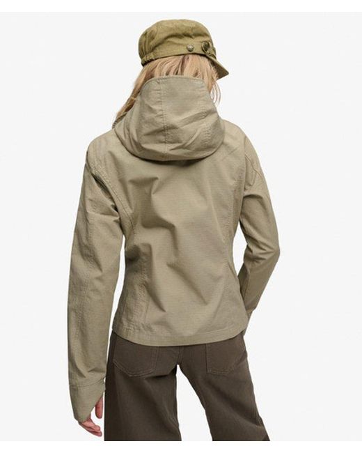 Superdry Green Bench X & Co Bench Hooded Funnel Neck Ripstop Jacket