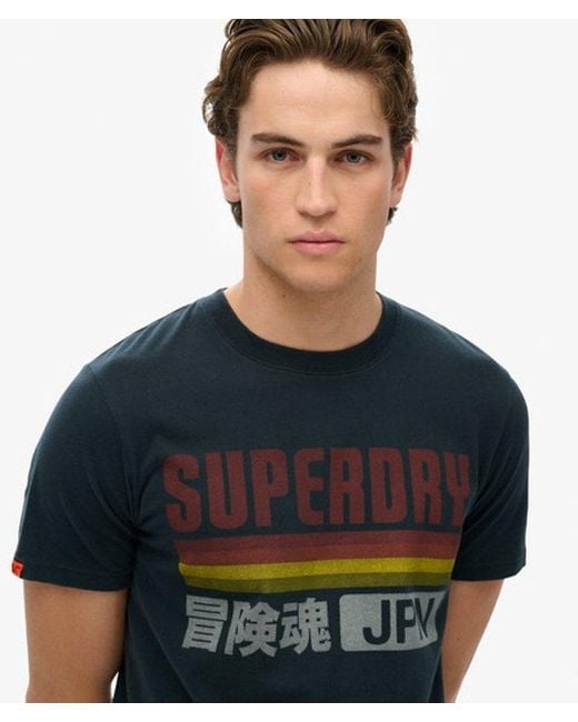Superdry Black & Co Japan Stripe Relaxed T-shirt for men