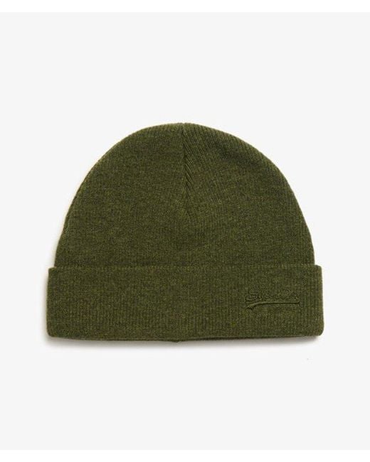 Superdry Green & Co Essential Logo Knitted Beanie Hat for men