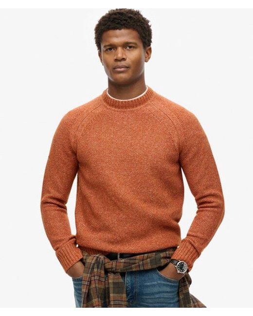 Superdry Red & Co Chunky Raglan Jumper for men