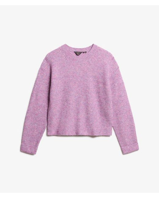 Superdry Purple & Co Brushed Crew Neck Jumper