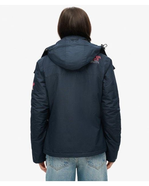 Superdry Blue & Co Hooded Mountain Windbreaker Jacket