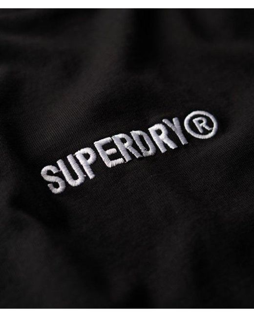 Superdry Black & Co Micro Logo Graphic Loose T-shirt for men