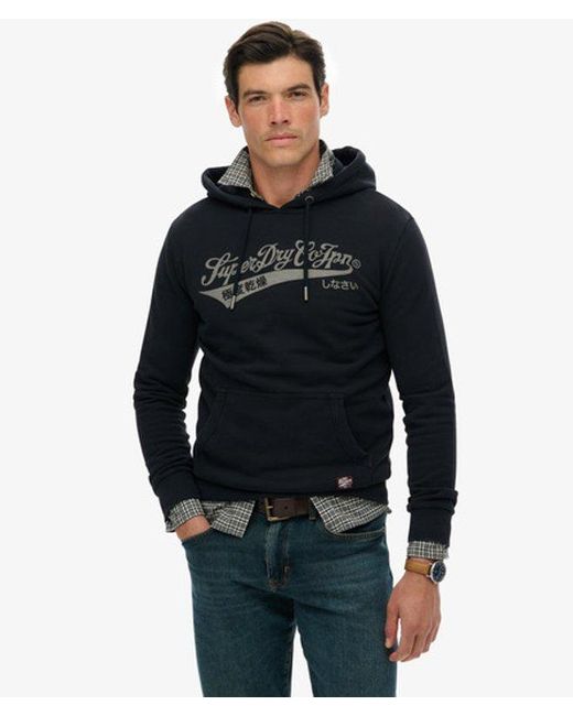 Superdry Blue & Co Heritage Brand Relaxed Hoodie for men