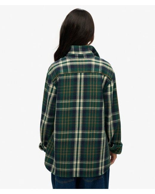 Superdry Green Checked The Merchant Store - Oversized Heavy Shirt