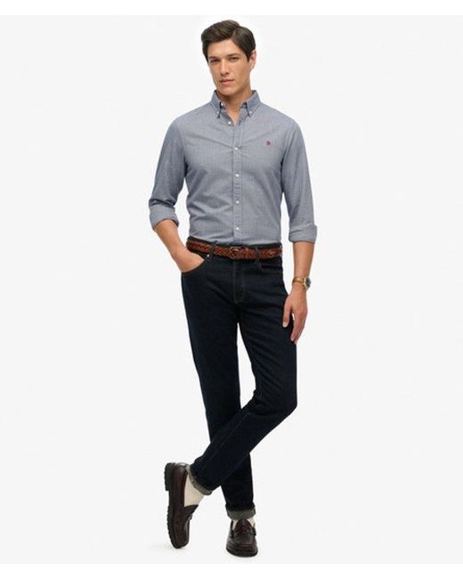 Superdry Gray & Co Classic Oxford Long Sleeve Shirt for men