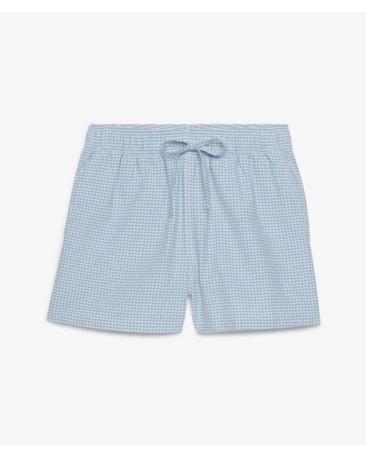 Superdry Blue & Co Cotton Elastic Check Shorts