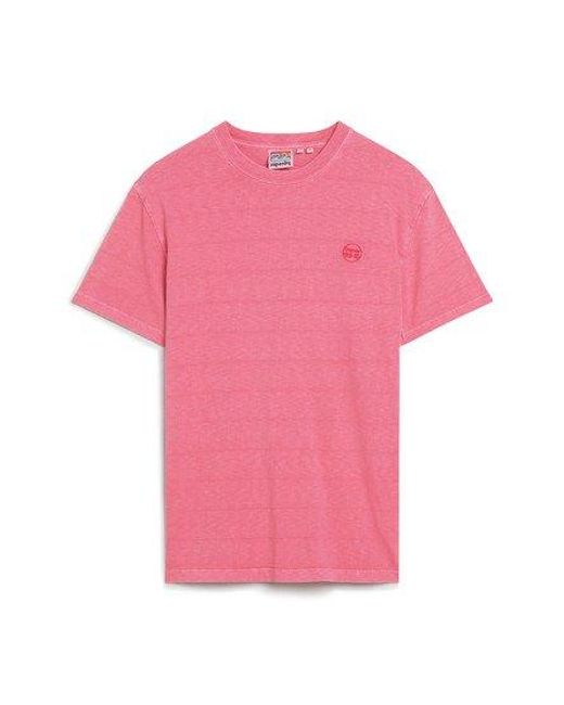 Superdry Vintage Texture T-shirt Van Biologisch Katoen in het Pink voor heren