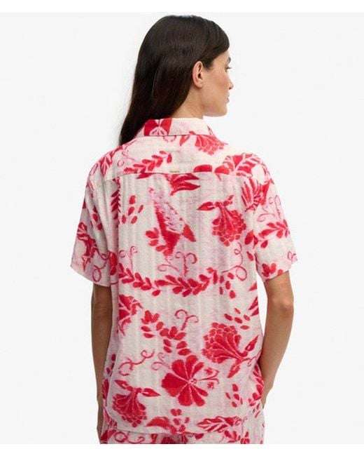 Superdry Red & Co Beach Printed Short Sleeve Shirt