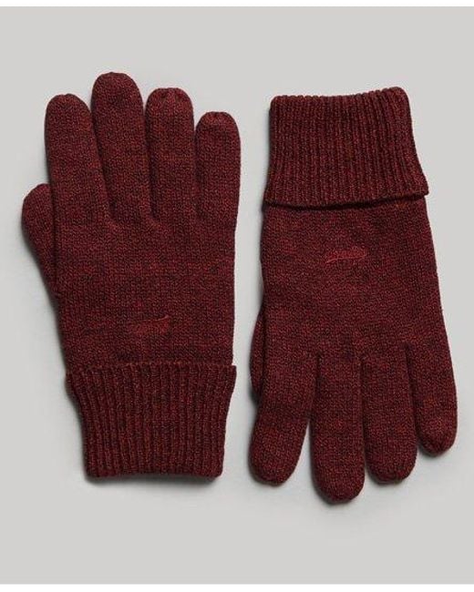 Gants Logo Superdry pour homme en coloris Red