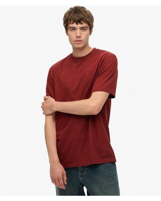 Superdry Red Blank Oversized T-shirt for men
