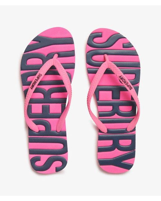 Superdry Pink & Co Vintage Flip Flops