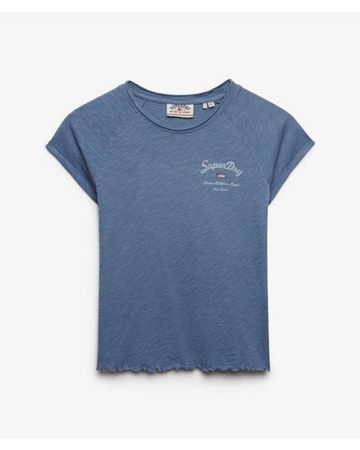 Superdry Blue & Co Athletic Essentials Slub Graphic T-shirt