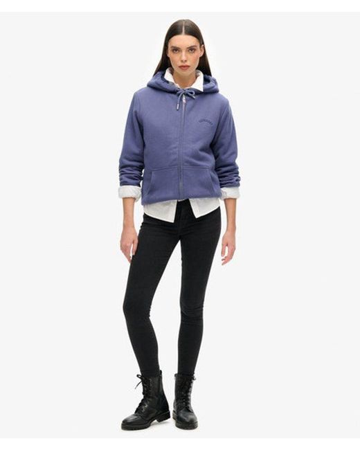 Superdry Blue & Co Borg Lined Zip Hoodie