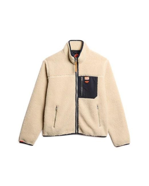 Homme Veste Polaire Borg Vintage Retro Taille Superdry pour homme en coloris Brown