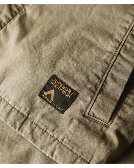 Superdry Green Cotton Fully Lined Military Overshirt Jacket for men